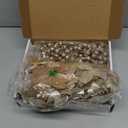 24 Pcs Gold Boxed Christmas Poinsettia Flowers Set, 16 Pcs Artificial Poinsettias with Clips, 8 pcs Glitter Christmas Tree Ornaments Berry Stems for Wedding Home Holiday Xmas New Year Decorations