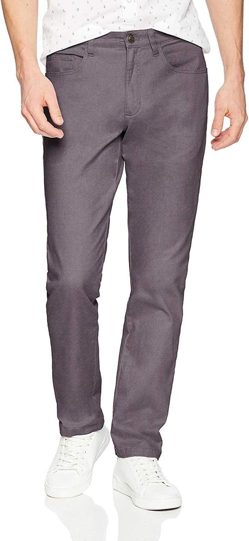 Amazon Brand - Goodthreads Men's Slim-Fit 5-Pocket Chino Pant, Grey, 33W x 30L