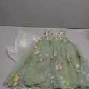 Toddler Baby Girl Tutu Dress Sleeveless Floral Print Tulle Dress Little Girl Princess Dresses with Flower Headband (Green), Size 12-18