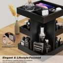 Cologne Organizer for Men, 360 Makeup Rotating Organizer, Organizador de Perfumes, Estante para Perfumes, Gifts for Men, Countertop Vanity and Bathroom, Bedroom Essentials, Mens Gifts (Black)