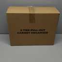 Delamu 2-Tier Multi-Purpose Bathroom Under Sink Organizers and Storage, Stackable Kitchen Pantry Organization, Pull Out Medicine Cabinet Organizer with Movable Dividers, Beige, 4 Pack