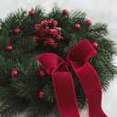 2 x Christmas Dark Burgundy Velvet Ribbon, 3/8 Inch x 30 Yard Vintage Single Face Spool Satin Velvet Ribbon for Christmas Wreath Decoration DIY Bow Craft Gift Wrapping Wedding Ornaments Party Home Decor