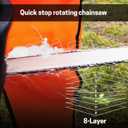 Chainsaw Chaps Apron Wrap, 8 Layers Chainsaw Pants with Adjustable Belt & Gear Pocket for Loggers Workers, Class C (Medium, Orange)