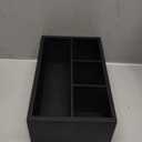 Tea Bag Organizer Wood Black, 4 Compartments Tea Bag Holder, Large Capacity Sugar Packet and Coffee Station Organizer, Tea Bags Caddy Drawer Storage Container for Countertop