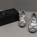K KomForme Girl's Dress Shoes Mary Jane Glitter 1.5 in Low Heel Wedding Party Princess Shoes for Toddler/Little/Big Kids Size: 10.5 Toddler