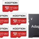 KOOTION 128GB Micro SD Card 5 Pack microSDXC UHS-I Memory Card with Adapter  U1, Full HD, C10 TF Flash Card for Smartphone