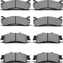 8pcs Ceramic Front Rear Brake Pads Compatible with Chevy Astro Avalanche Silverado 1500 HD Suburban 1500 Tahoe, for GMC Safari Sierra 1500 HD Yukon/Yukon XL 1500