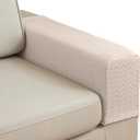 Couch Sofa Arm Chair Covers Set of 2 Polyester Stretch Arm Rest Covers for Sofa Recliner Chair Arm Covers Protectors with Twist Pins (Cream Pink,M)