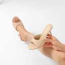 Mostrin Kitten Heels for Women Round Toe Heels With Bow Vintage Mules Sexy Slip on Stiletto Backless Sandals for Party Daily, Size 11