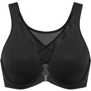 DELIMIRA Women's Front Closure Bras Posture Full Coverage Plus Size Underwire Unlined Back Support Plunge Seamless Bra B-H (38DD)