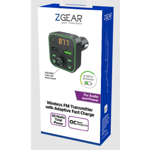 ZGear Wireless FM Transmitter With Adaptive Fast Charge