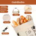 Bread Bags for Homemade Bread, 2 Packs Reusable Cotton Sourdough Breads Bag, BPA Free, Gifts for Sourdough Bakers12x17 (Large, Beige)