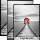 ELSKER&HOME 20x30 Frame 3 Pack, Black 20x30 Poster/Picture Frame for Horizontal or Vertical Wall Mounting, Sturdy and Scratch-proof