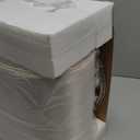 BOBOMOMO 24" Farmhouse Resin Table Lamp Set of 2, Vintage Lamps for Living Room Bedroom with Linen Shades, Traditional Rustic Bedside Lamps Retro Table Lamps for Living Room, Bedroom, Office (Antique White)