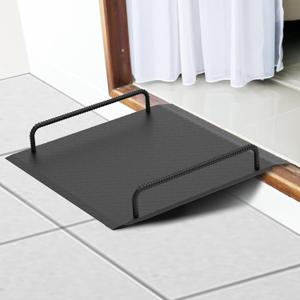 Door Threshold Ramp with Detachable Handles Fits for 2.0" to 9.0" Rise, Wheelchair Doorway Ramp for Scooters/Elderly/Walkers/Stairs(800 LBs Loading, 33.5" L*31.5" W, Alloy Iron, 37.5 LBs)