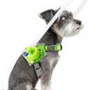 Blind Dog Halo Harness with Fluorescent Glow Effect, Adjustable Protective Safety Ring with Reflective Straps,Navigation Aid for Visually Impaired Pets, Blue  (XXS for 13-16In)