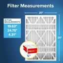 2 x Filtrete 20x25x5 Air Filter MERV 11, MPR 1000 Micro Allergen Defense 2-Pack, Fits Lennox, AC Furnace HVAC Filters for Home, Pleated Electrostatic (Actual Size 19.63 x 24.75 x 4.31 in)