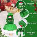Yikeyo Dog Christmas Dress, Dogs Christmas Outfit Sweater LED Light Winter for Small Puppy Girl Clothes Costume,Cat Doggy Pet Apparel,Green,XXS
