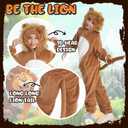 HSCTEK Lion Onesie Kids, Lioness Costume Pajamas Toddler Boys Girls, Wild Animal Blanket Hoodie Pjs Halloween Christmas Cosplay Child 10-12