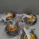 4 PCS 8"x 2" Scaffolding Rubber Caster Wheels with Dual Locking Swivel Caster, 360 Degrees Heavy Duty, 4 Pack