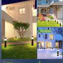 6 Pack Low Voltage Landscape Pathway Lights, 12V LED Bollard Light IP67 Waterproof, Outdoor Driveway Walkway Wired Lights (Included Connector) - Yard Garden Lawn, 2700K Warm White (Classic Black)