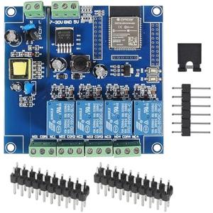 AC/DC Power Supply ESP32 Development Board Programmable Development Board Wireless WiFi 4 Way Channel 5V Relay Module ESP32-WROOM-32E for Arduino AC 90-250V / DC 7-30V