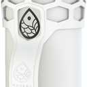 REUZBL Silicone Boot Sleeve Protector with Handle  Compatible with Hydro Flask 40oz, 32oz, 24oz, 21oz  Protective Bottle Bumper for Stainless Steel Water Bottles (White)