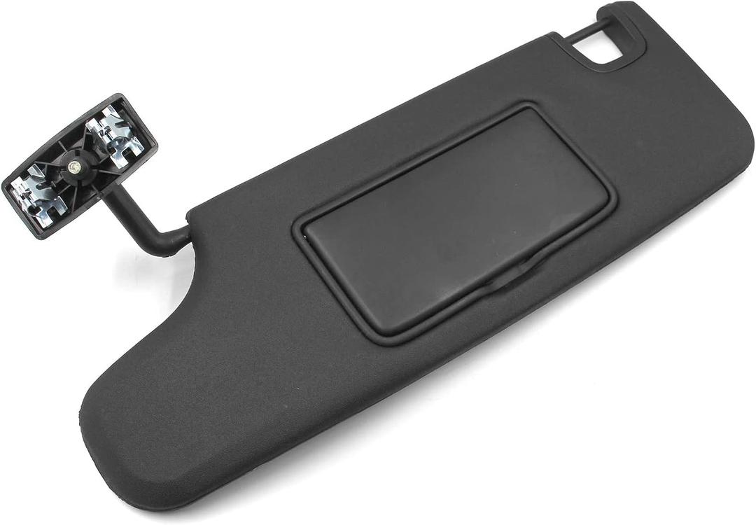 Left Driver Side Sun Visor Black Compatible with Jeep Wrangler JK 2007-2018 Replace 6CJ07DX9AA
