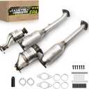 Front & Rear Catalytic Converter Compatible with Nissan Pathfinder 2005-2012, 4.0L V6 Frontier 2005-2019,NV1500/2500/3500 2012-2017,Xterra 2005-2015 (EPA Compliant)