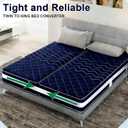 Mattress Straps 33Ft Long Twin to King Bed Connector, Wider Bed Straps Hold Split King, Adjustable Heavy Duty Metal Buckle, 2 Inch Wide Strap Rugged and Durable Without Warping