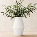 Wancetang White Ceramic Vase, 11 Inch