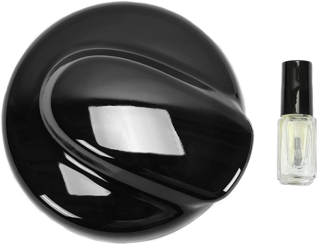 HECASA Fuel Gas Tank Cap Cover Compatible with 2007-2014 BMW MINI Cooper S R55 R56 Black Covers Trim