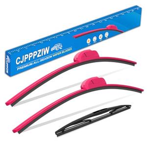 CJPPPZIW® Windshield Wipers-16"+16"+12" Replacement for 2018-2025 Jeep Wrangler,Streak-free,OEM Quality Premium All-Season Front and Rear Rose Red Wiper Blades (Set of 3)