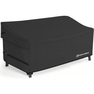 Porch Shield Waterproof Outdoor Furniture Sofa Cover Patio 3-Seater Couch Cover 77W x 35D x 35H inch, Black