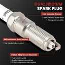 UF670 Ignition Coil Pack and Double Iridium Spark Plugs Set of 4 Compatible with Ford Focus Explorer Edge Fusion Mustang MKC LR2 XF MKT Taurus 2012-2021 Replaces# UF729 UF678 90495