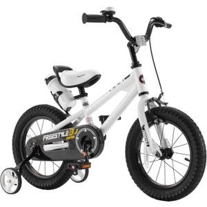 RoyalBaby Kids Bike EZ Freestyle Training Free Balance to Pedal Easy Learning Bicycle, 12-18 Inch for Toddlers to Big Kids (White)