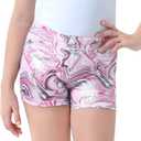 HDE Gymnastics Shorts for Girls Dance Short Glitter Sparkle Tumbling Bottoms