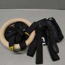 GHB Gymnastic Rings Wooden Gym Rings 1.25" Olympic Rings Adjustable Straps Pull Up Rings Sets for Workout Bodyweight Fitness Training