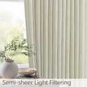Beige Linen Pinch Pleated Curtains 58 Inch Length 2 Panels for Living Room Bedroom Country Rustic Neutral Boho Primitive Semi Sheer Pleat Drapes Light Filtering Short Curtains 40 x 58 Long Back Tab