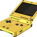IPS Ready Upgraded eXtremeRate Chrome Gold Glossy Custom Replacement Housing Shell for Gameboy Advance SP GBA SP – Compatible with Both IPS & Standard LCD – Console & Screen NOT Included