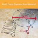 Air fryer rack, Cooking rack,Air fryer grill rack, stainless steel skewers, Grill rack, Air fryer racks, air fryer skewer rack with Free 50 Disposable Baking Paper, Kitchen Cooking Accessories