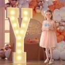 Marquee Light Up Letters Large: 4FT Sign Y for Party Decoration Big Stand-up Letter Alphabet for Birthday Marry Me Proposal Bachelor Wedding Engagement Baby Shower Anniversary Graduation Decor