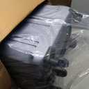 Coolife Luggage PC+ABS Expandable Hardshell Suitcase with TSA Lock, Spinner Checked Lightweight (ice blue, L(28IN)