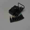 12V 2A 1A Power Supply AC Adapter with 8 Tips, Regulated 12 Volts 2000mA Replacement Charger Cord Cable for LED Strip Light, CCTV Camera, BT Speaker, GPS, Webcam, Router, DC 12V Converter (6ft)