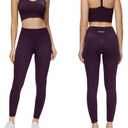 NANJI Seamless Leggings for Women - Scrunch Butt Lifting No Front Seam Mid Waist Squat Proof Active Workout Gym Yoga Pants (Purple, L)