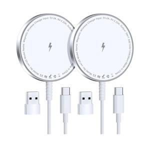 for MagSafe Charger: Magnetic Wireless Charging Pad for iPhone 17 16 15 14 13 12 Series & AirPods 4-2 Pro, Strong Magnet, Aluminum Alloy, USB-C/A Ports, Ultra-Thin & Portable, Ideal for Desk & Bedside