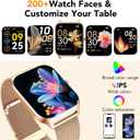 CASCHO Smart Watches for Women (Android/iOS), 1.85" HD Smart Watch with Calls/Messages/AI Voice Control, Sleep/Heart Rate Monitor,120+ Sports Modes Fitness Tracker Watch, Rose Gold with 2 Bands