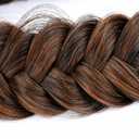 messy Synthetic Hair Braided Headband Classic Chunky Wide Plaited Headband for Women Girl Beauty (Auburn)