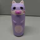 Ello Ellies 12oz Vacuum Insulated Stainless Steel Kids Water Bottle with Straw and Built-in Carrying Handle and Leak-Proof Locking Lid for School Backpack, Lunchbox and Outdoor Sports, Cat