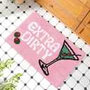 Extra Dirty Martini Bathroom Rugs Cocktail Martini Bath Mat Non Slip Absorbent Shower Bath Party Decorations Washable 20x32 Inch Rugs for Bathroom Kitchen, Bedroom